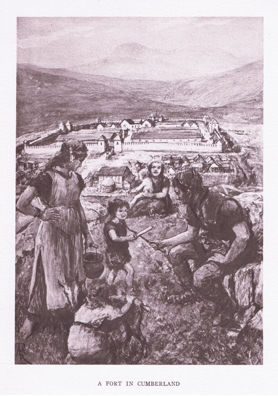 A Fort in Cumberland (illustration from The Roman Soldier) by Amedee Forestier