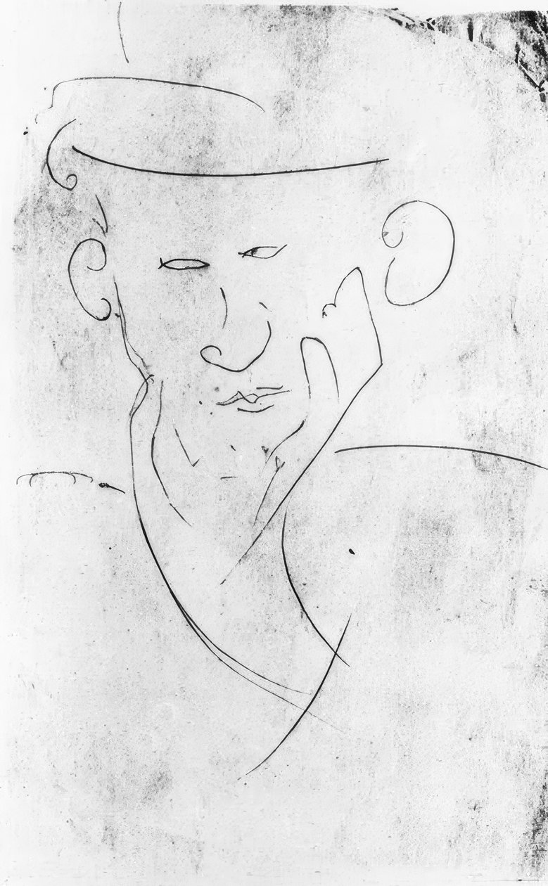 Blaise Cendrars / Drawn by Modigliani by Amedeo Modigliani