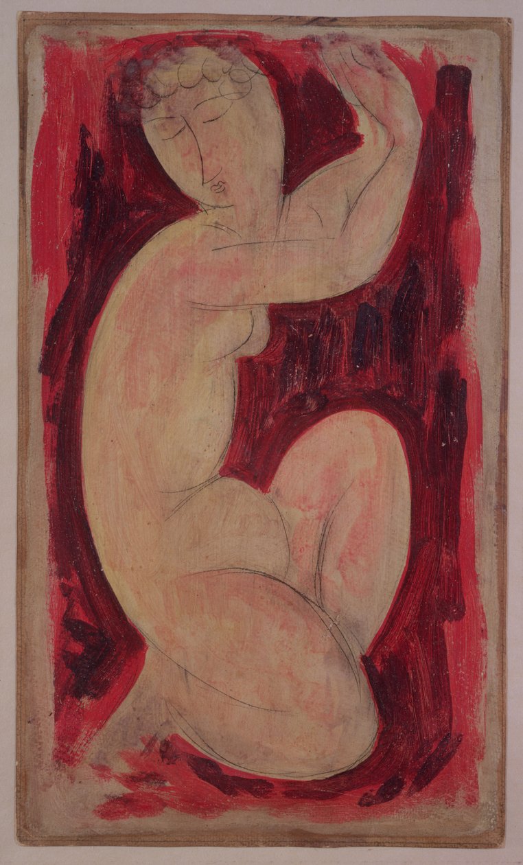 Red Caryatid by Amedeo Modigliani