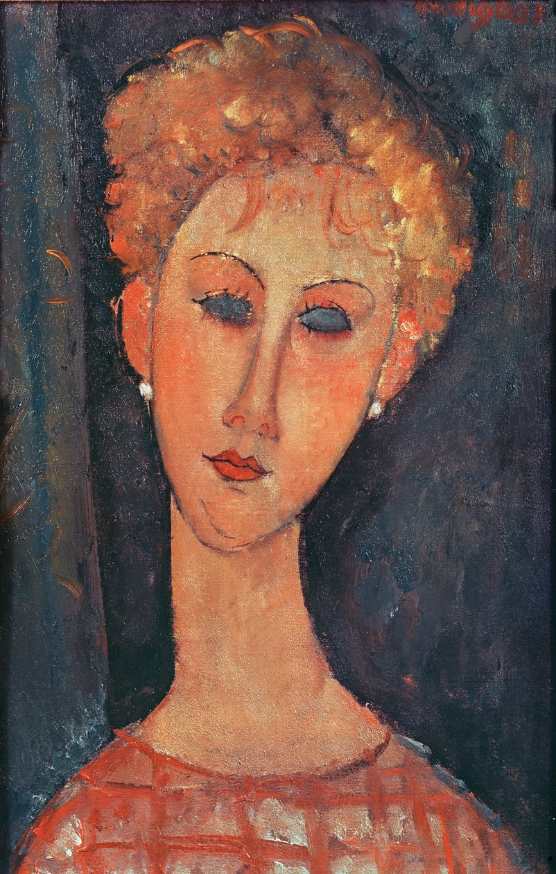 Young Girl with Earrings by Amedeo Modigliani