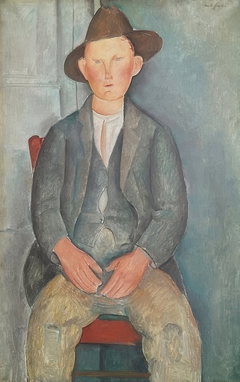 The Little Farmer. Around 1918 by Amedeo Modigliani