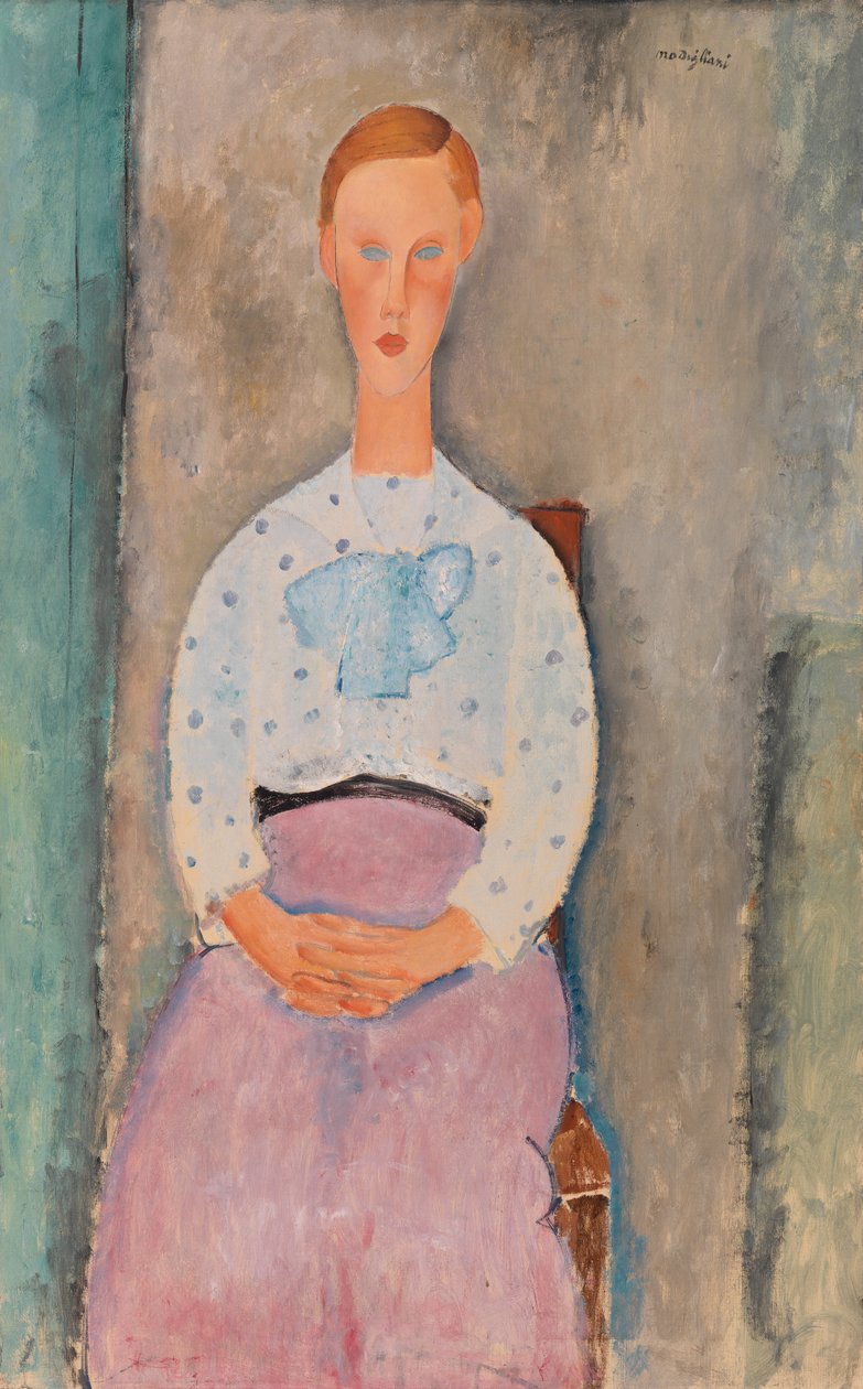 Girl with a Polka-Dot Blouse by Amedeo Modigliani