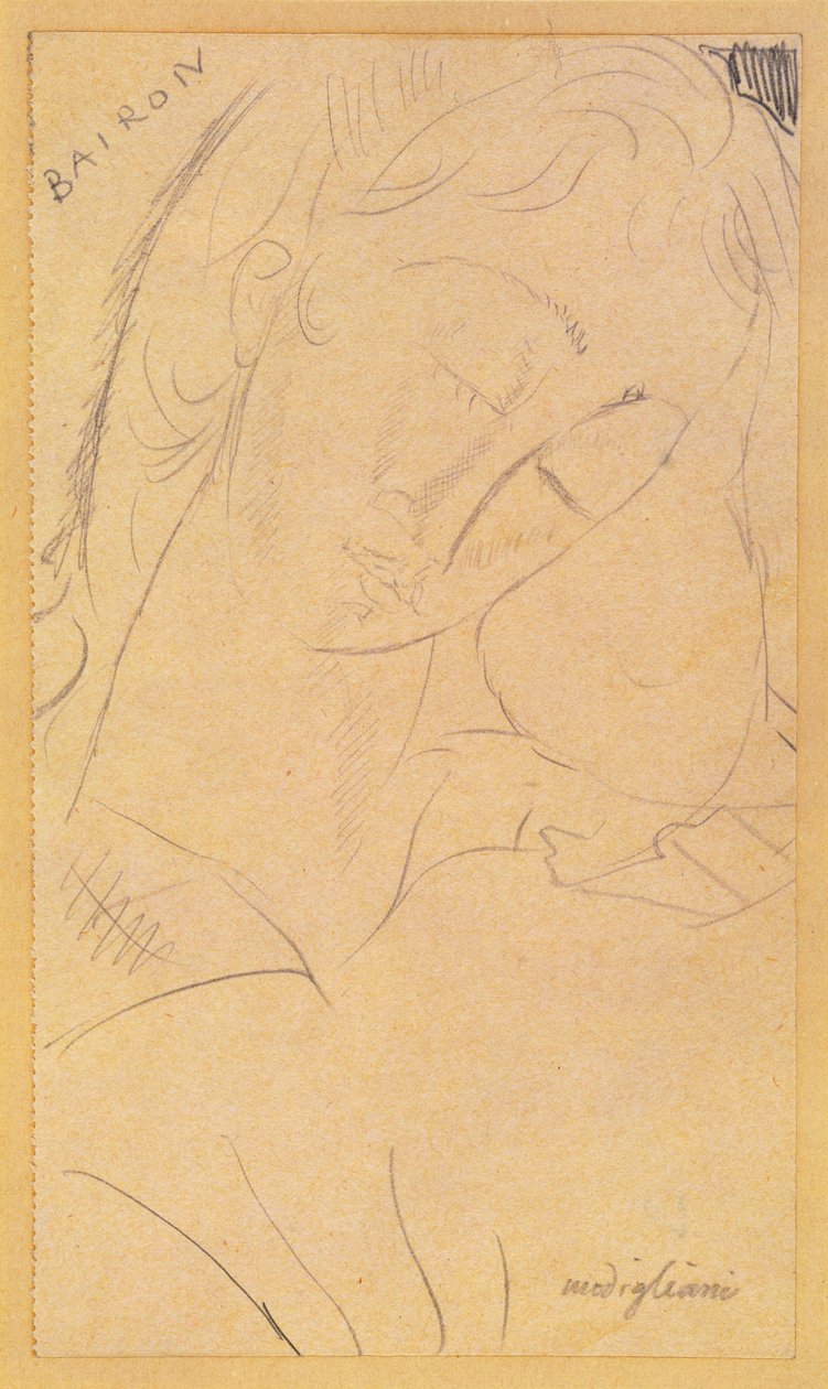 Head - Bairon by Amedeo Modigliani