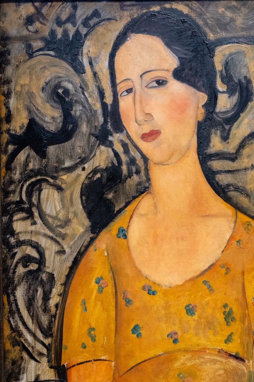 Young Woman in a Yellow Dress (detail) by Amedeo Modigliani
