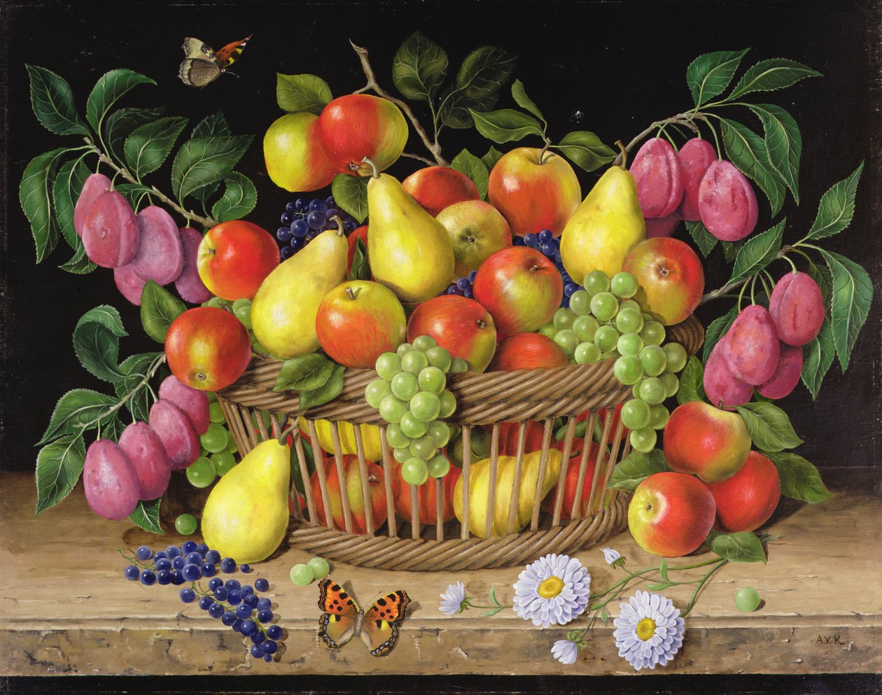 Apples, Pears, Grapes and Plums by Amelia Kleiser