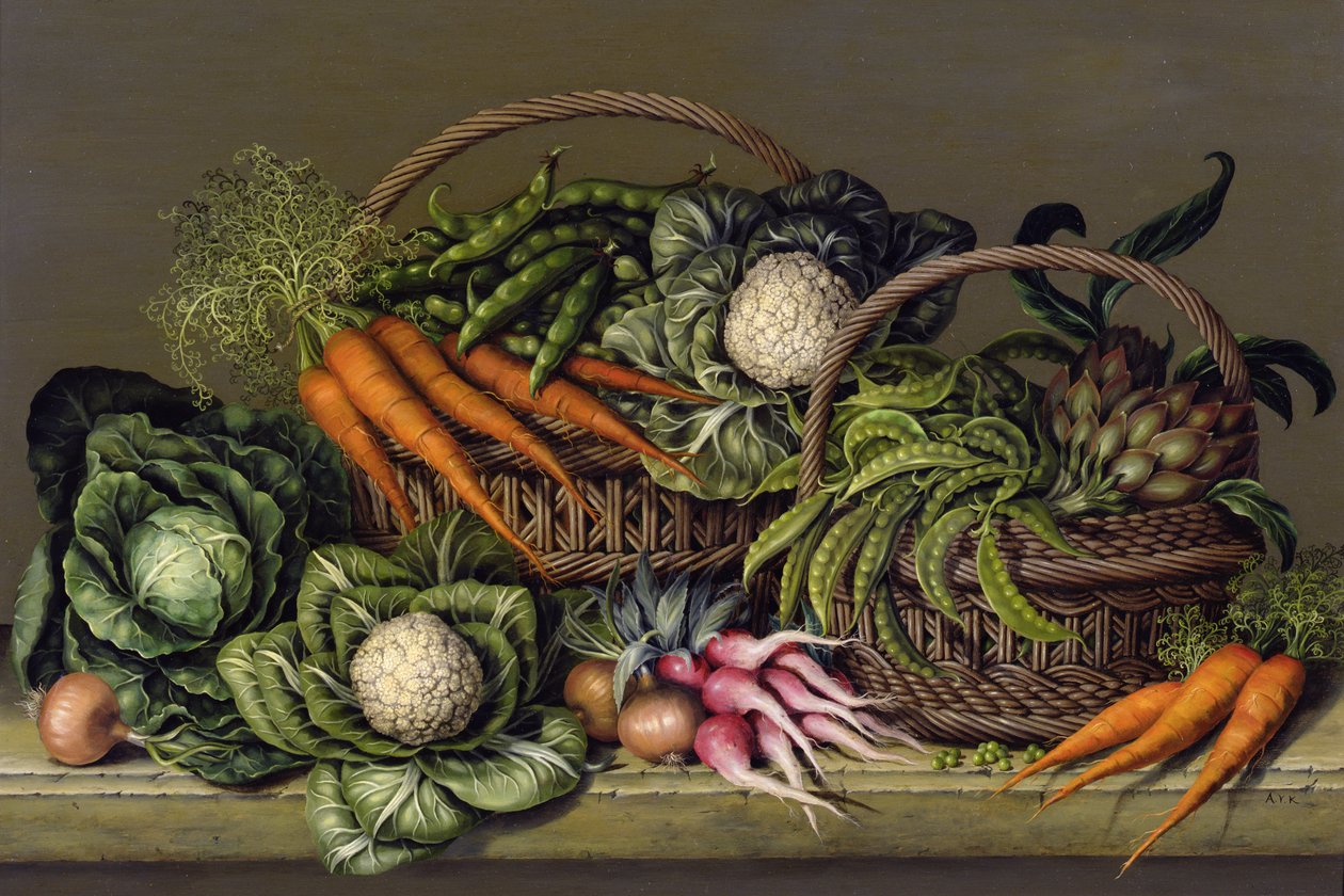 Basket of Vegetables and Radishes, 1995 by Amelia Kleiser