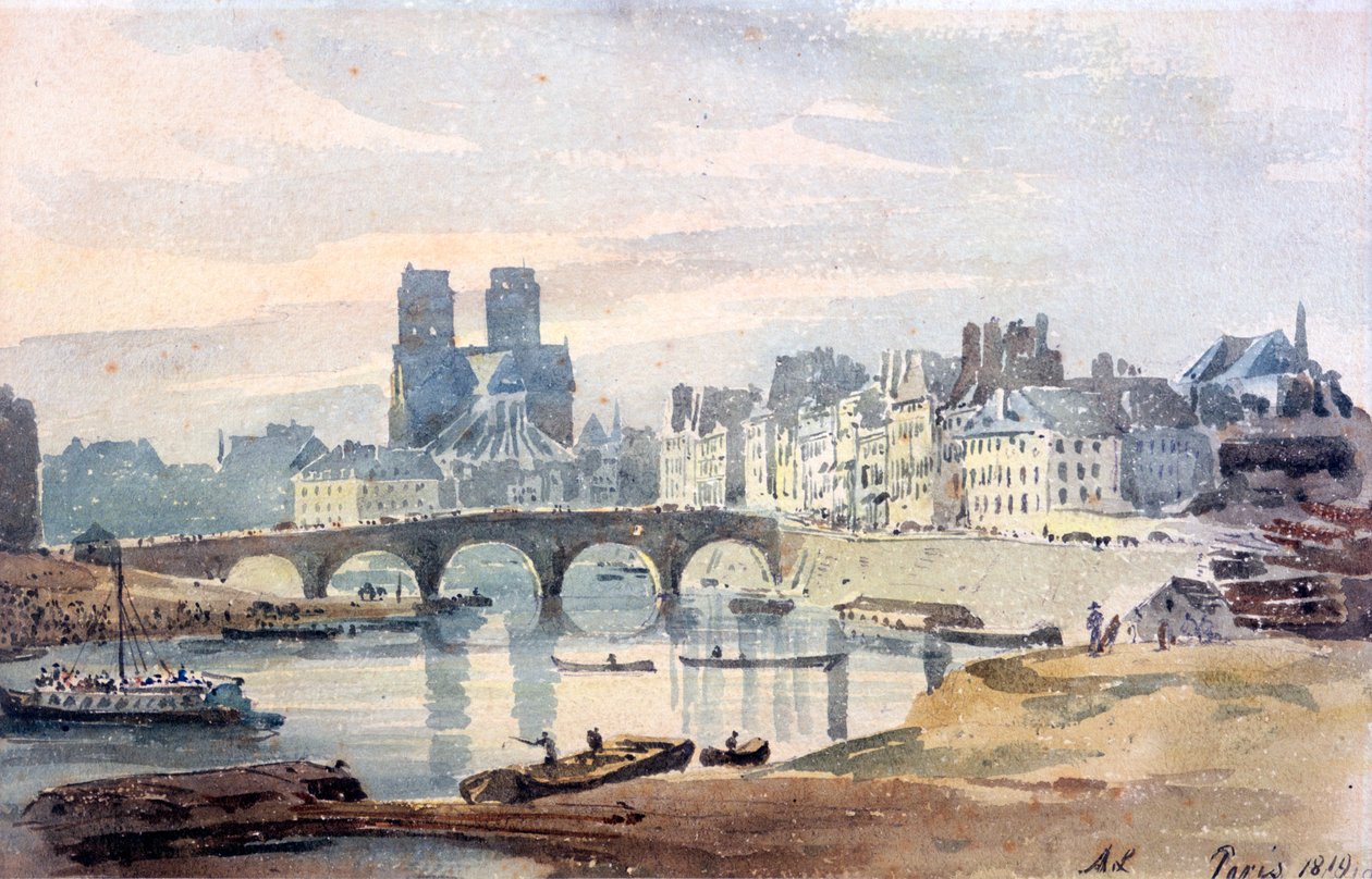 Notre-Dame de Paris from the Ile Saint-Louis by Amelia Long