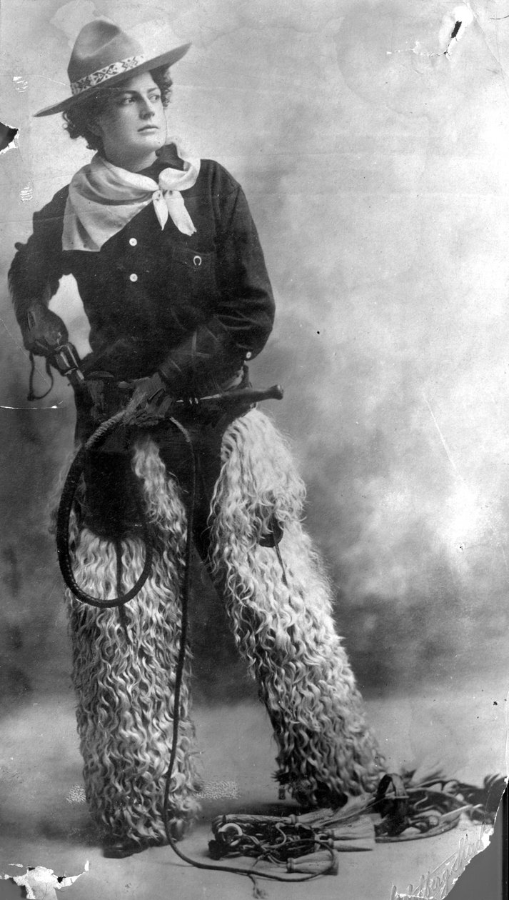 Adele Voughle, cowgirl, c.1880-1900 by American Photographer