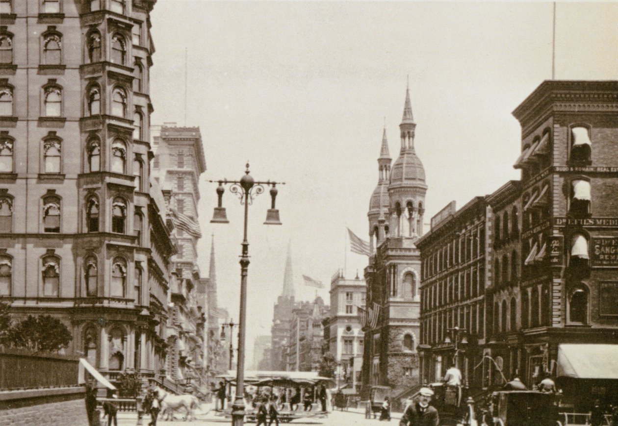 Corner of 5th Ave. and 42nd St., New York City, 1898 by American Photographer