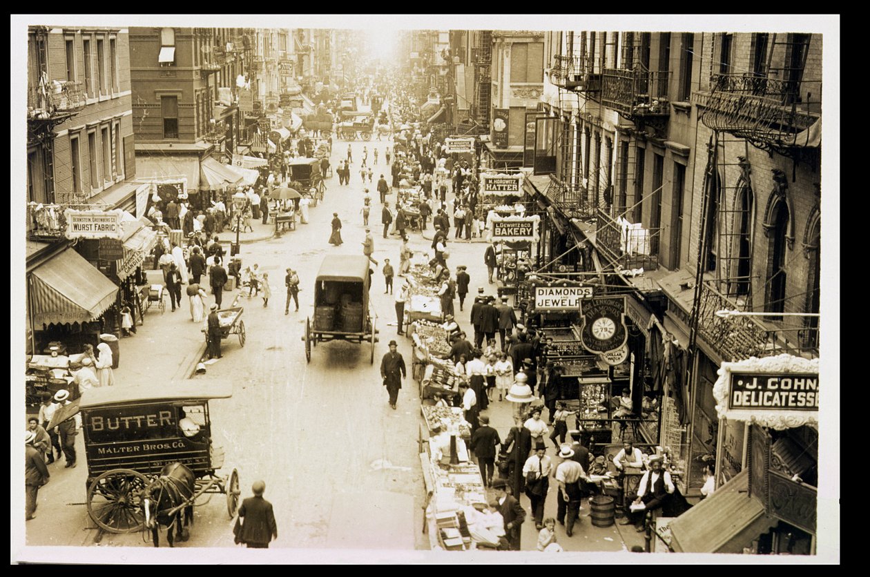 Eastward on Rivington and Orchard Streets, 1905 by American Photographer