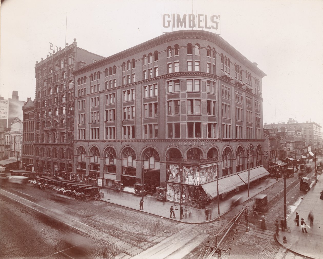 Gimbel Brothers, Market Street at 9th, Southeast corner, 1899 by American Photographer