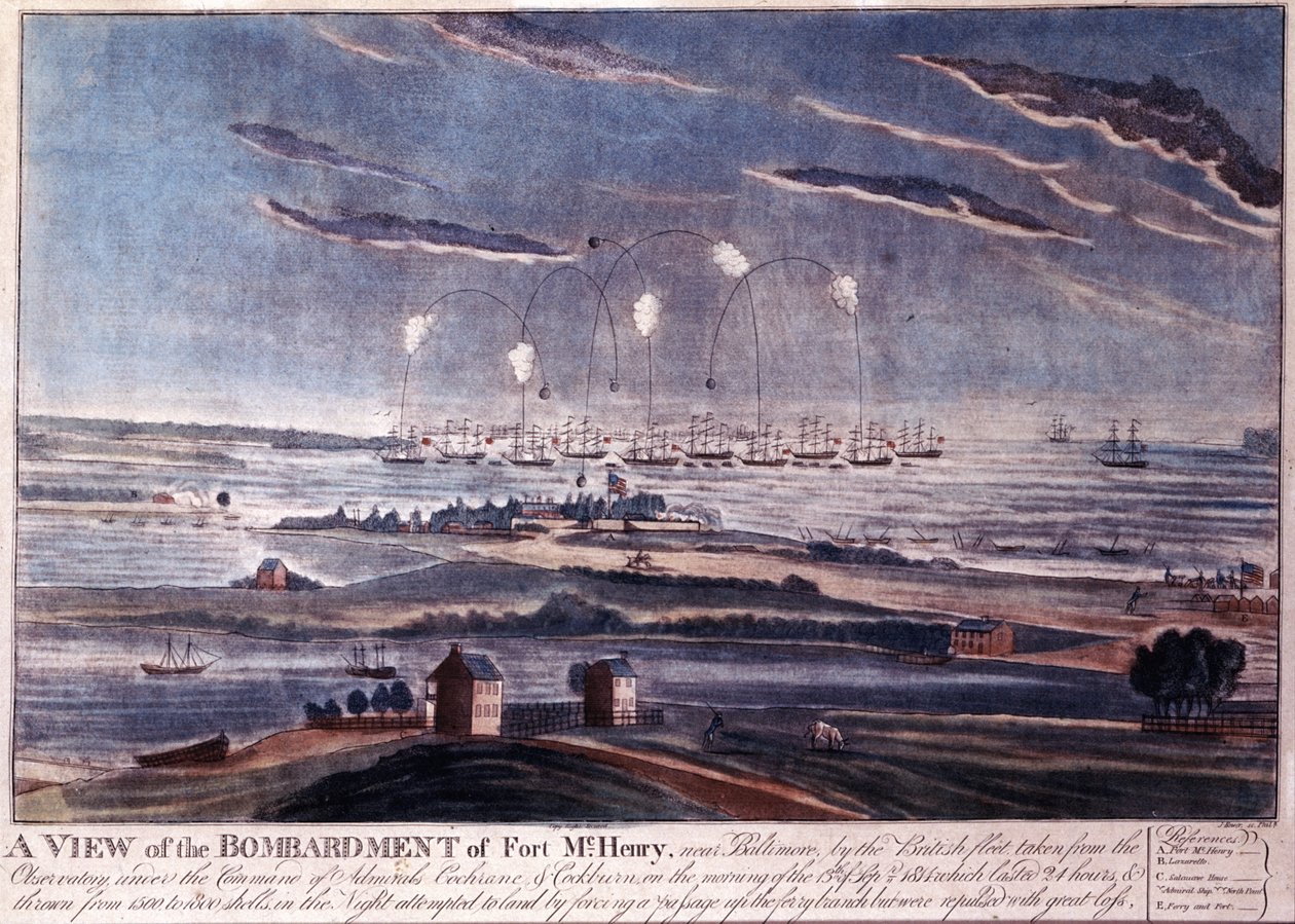 The British Attack of Fort McHenry, Baltimore in 1812 by American Photographer