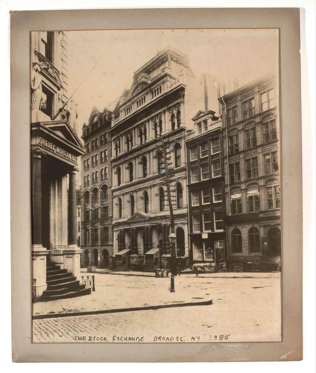 The stock exchange on Broad Street, 1885 by American Photographer