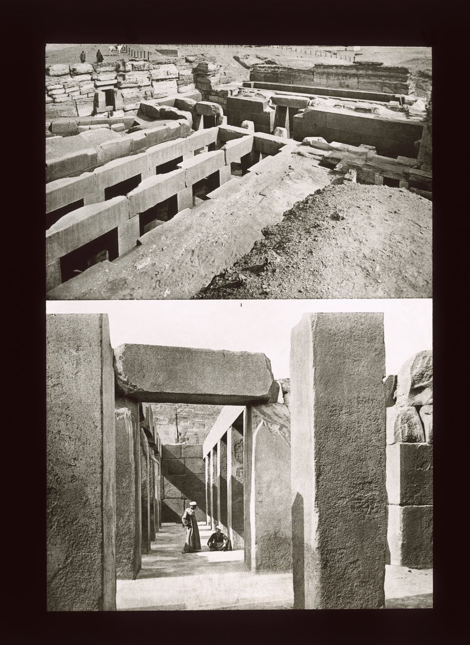 Two views of the Step Pyramid of Meidum, 4th Dynasty, Old Kingdom by American Photographer