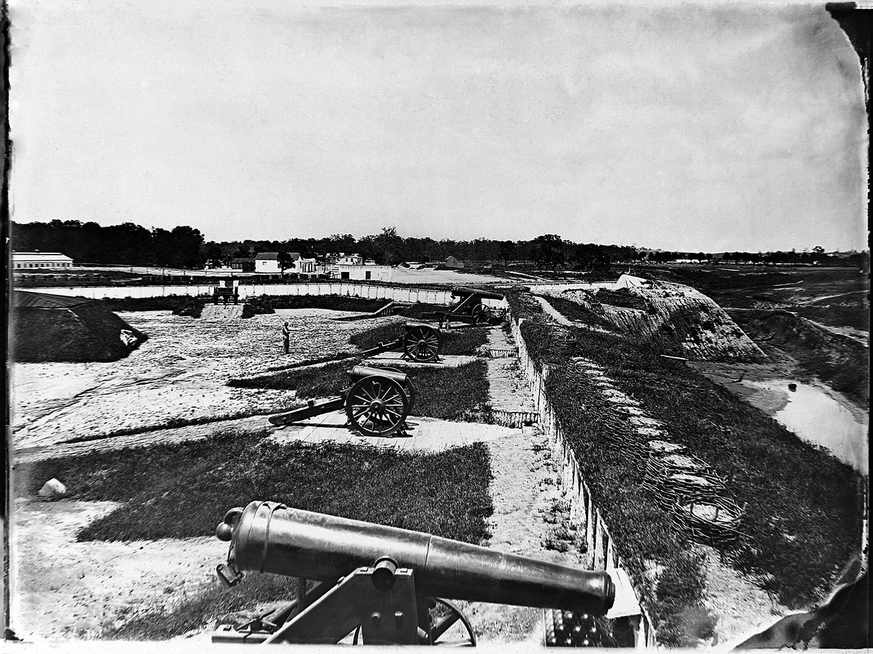 View of Artillery in Fort Carroll Outside Washington, D.C., c.1865 by American Photographer