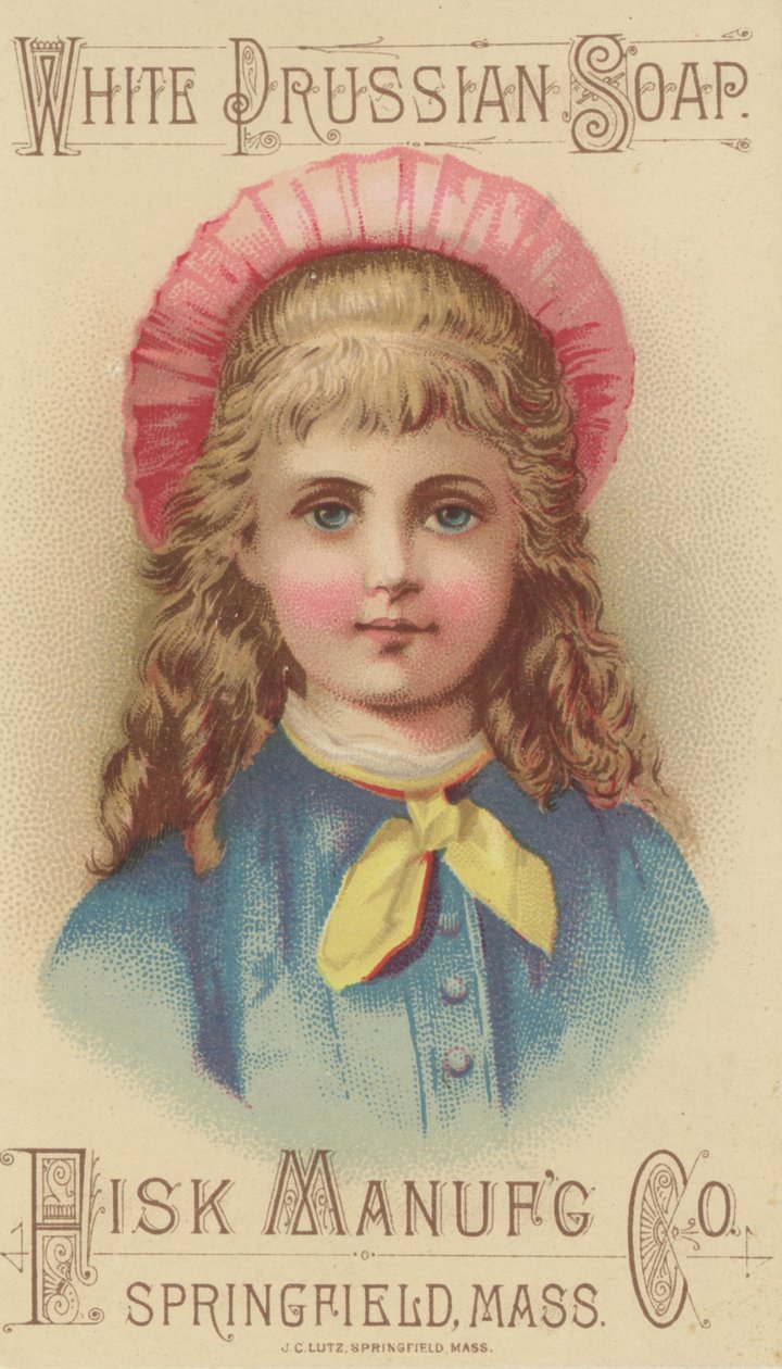 Advertisement for Fisk Manufacturing Co. White Prussian Soap by American School