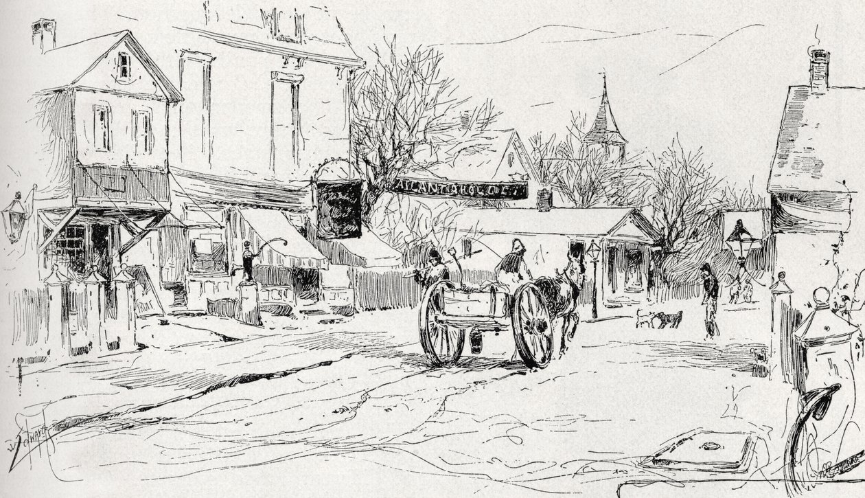 Commercial Street, Provincetown, Cape Cod by American School
