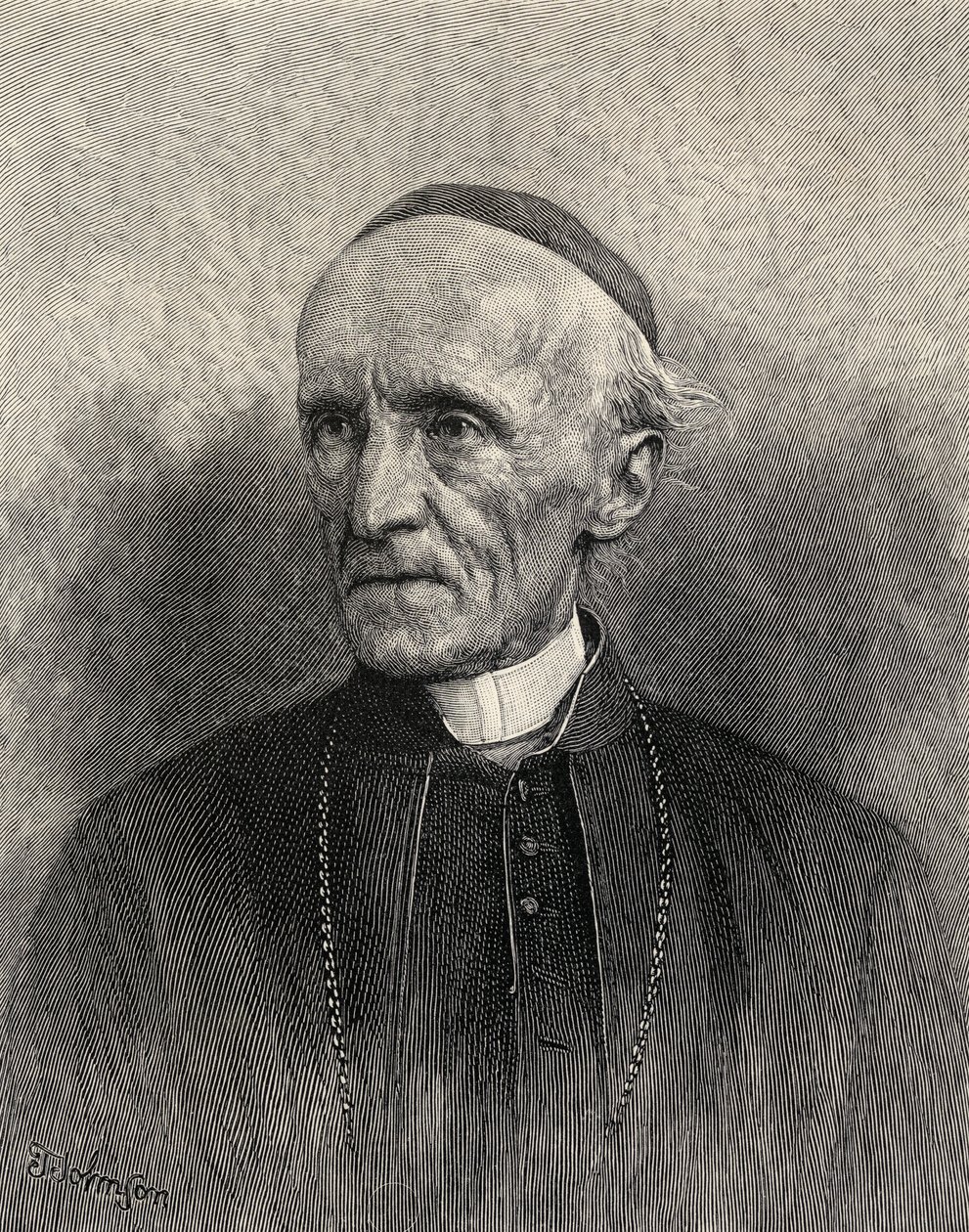 Portrait of Cardinal Manning, from 