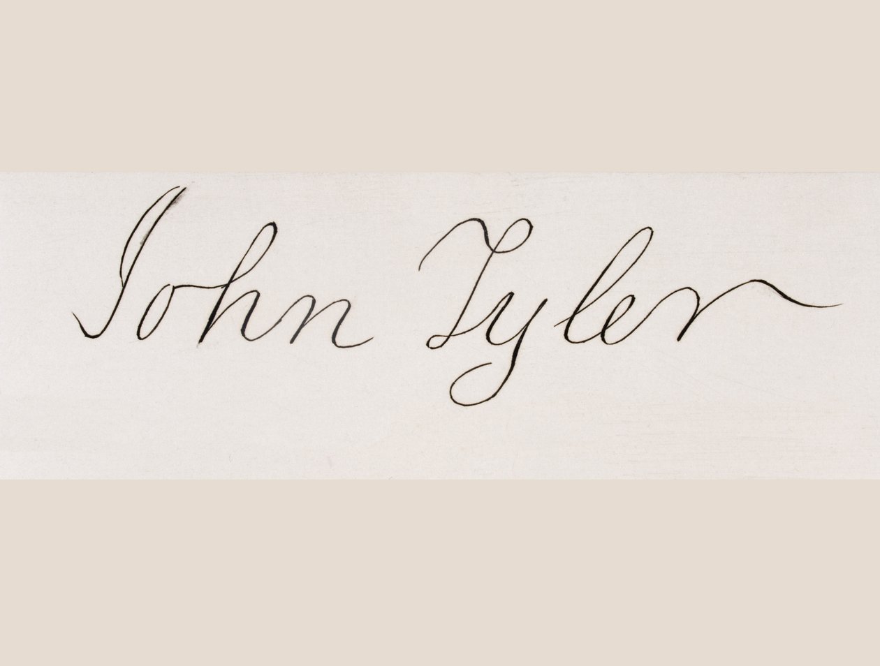 Signature of John Tyler by American School