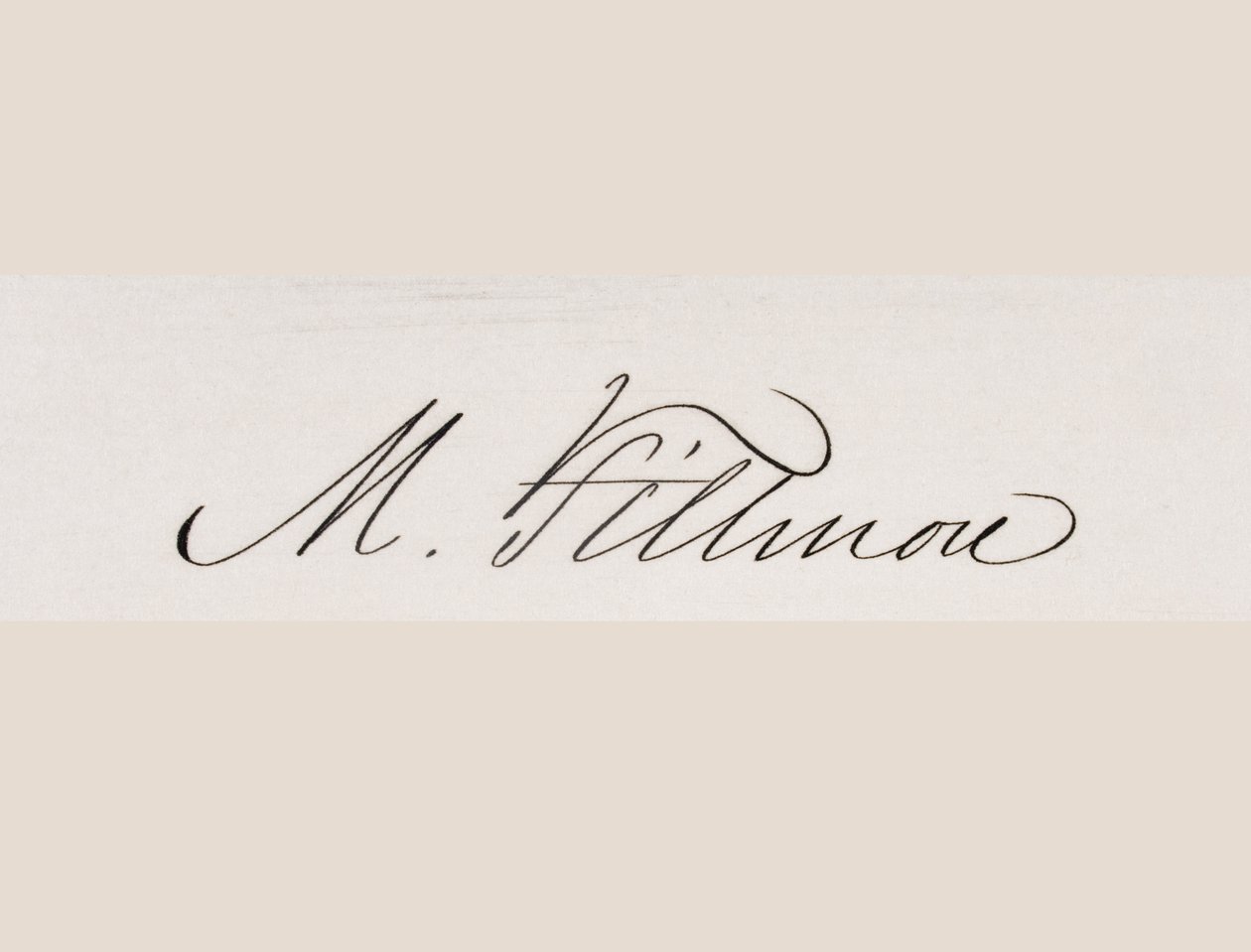 Signature of Millard Fillmore by American School