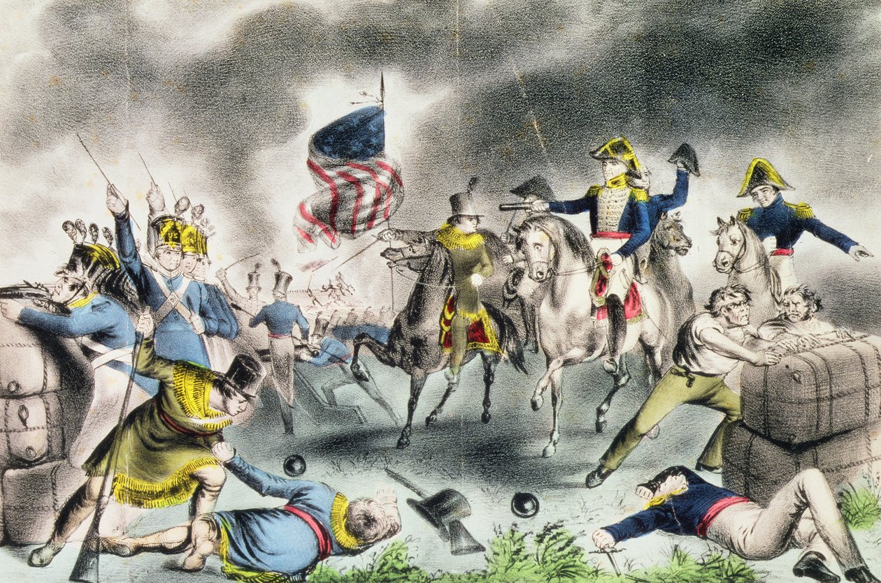The Battle of New Orleans, January 8th 1814 by American School