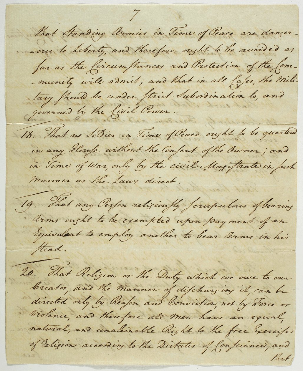 The Bill of Rights, copy signed at Federal Hall, 1789 by American School