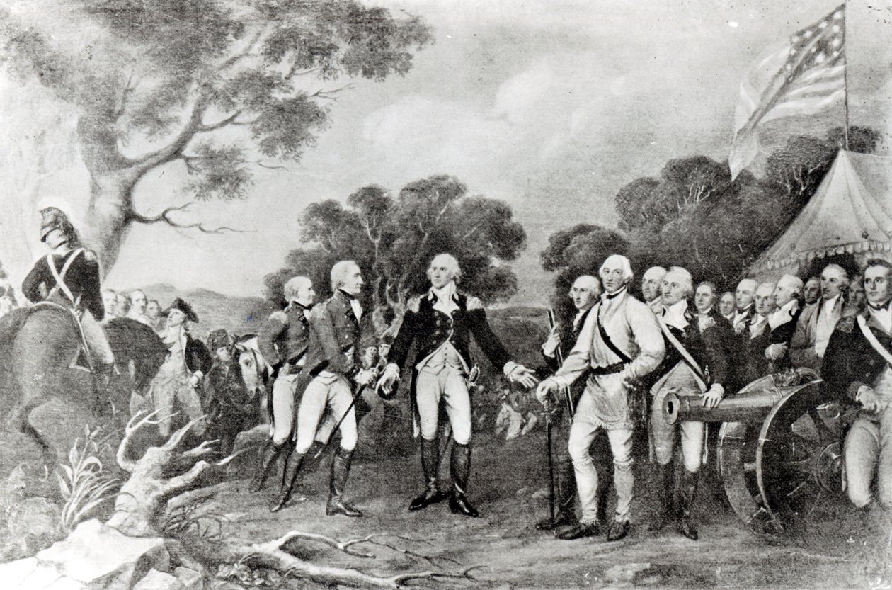 The Surrender of General Burgoyne Saratoga, New York, 17th October 1777 by American School