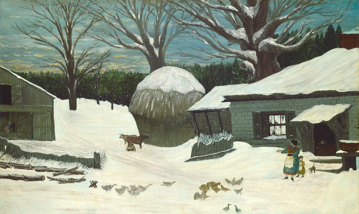 New England Farm in Winter by American 19th Century