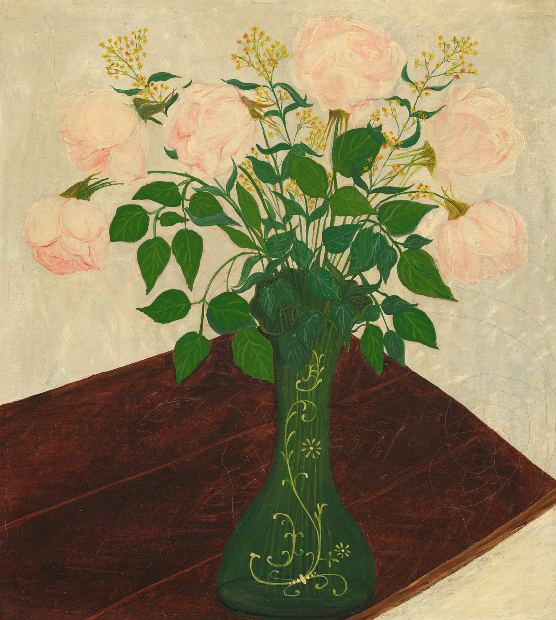 Pink Roses by American 19th Century