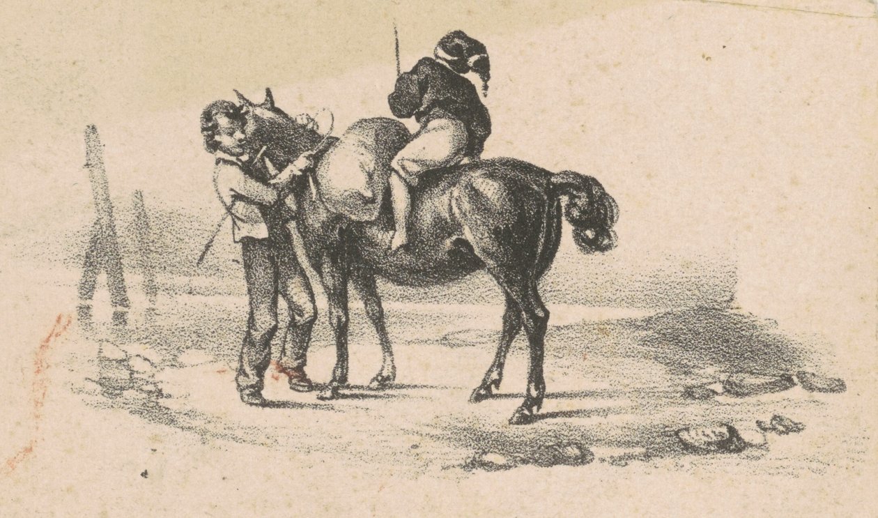 Youths and a Horse by American 19th Century