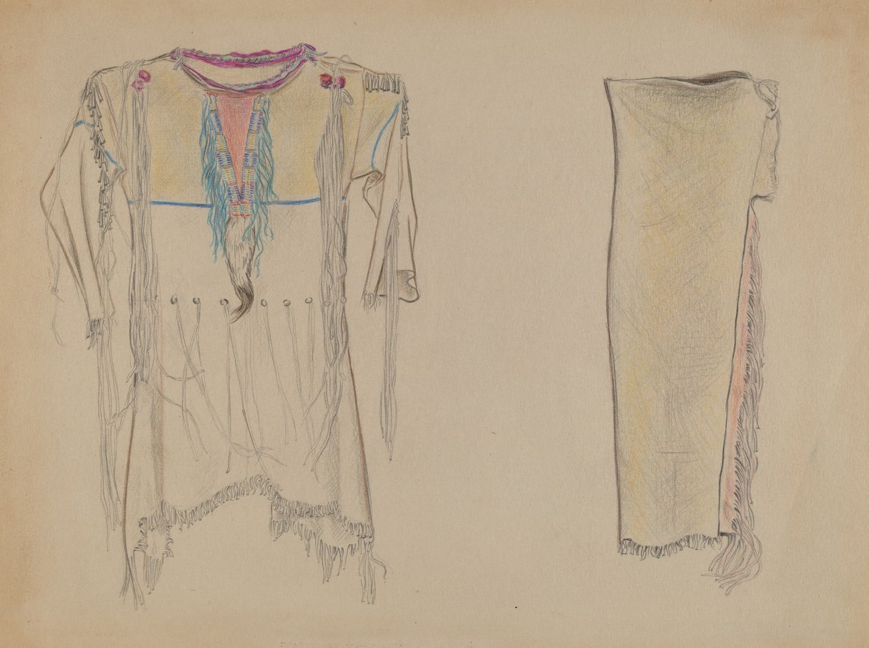 Buckskin Shirt and Leggings by American 20th Century