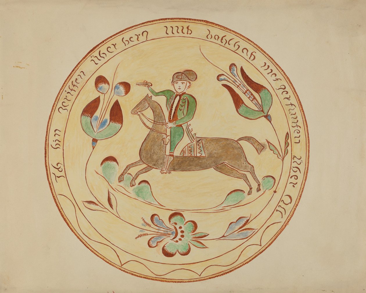 Pa. German Plate by American 20th Century