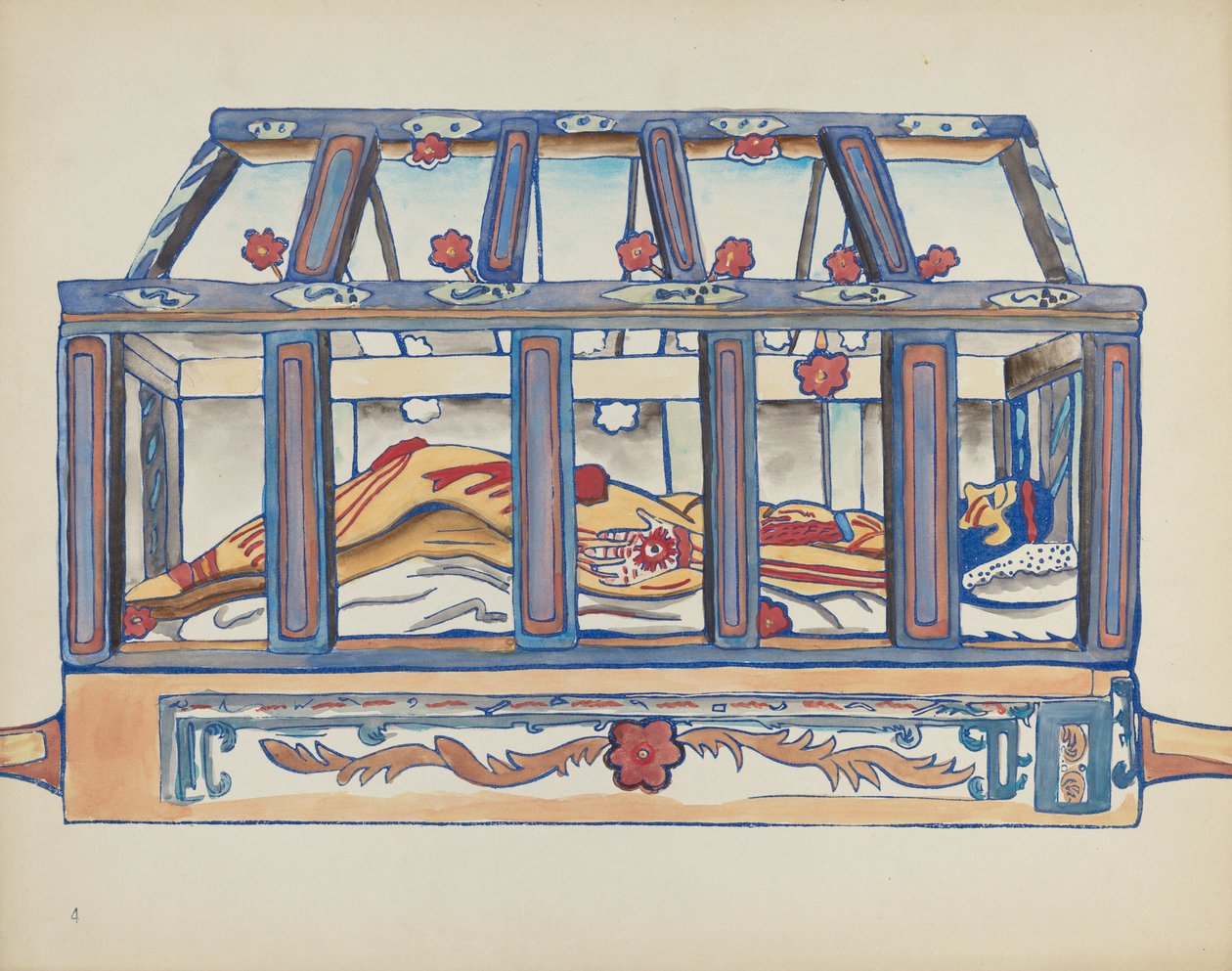 Plate 4: Christ in the Sepulchre (From Portfolio "Spanish Colonial Designs of New Mexico") by American 20th Century
