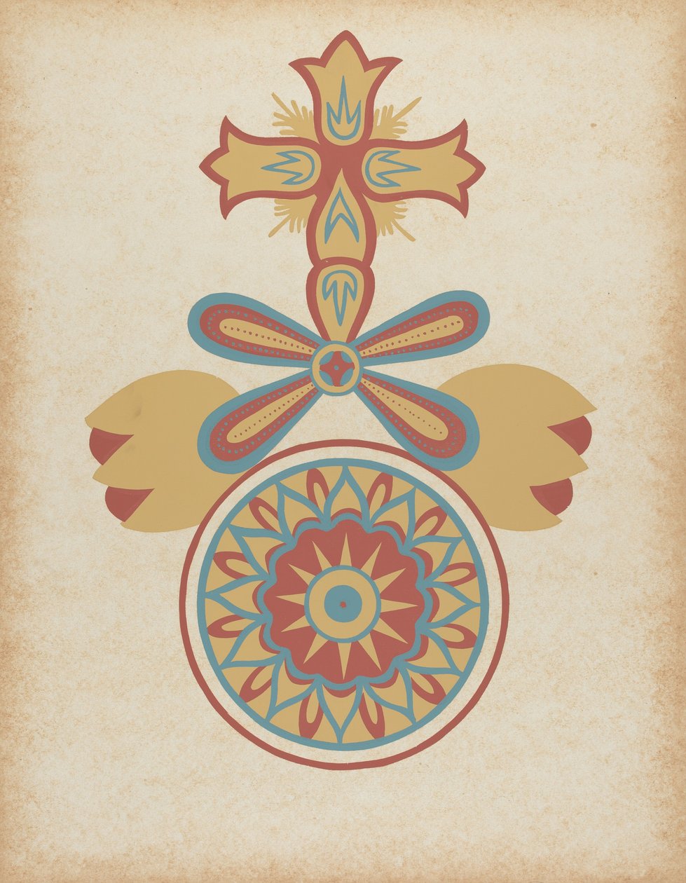 Santa Barbara Mission Doorway Design from the portfolio "Decorative Art of Spanish California" by American 20th Century