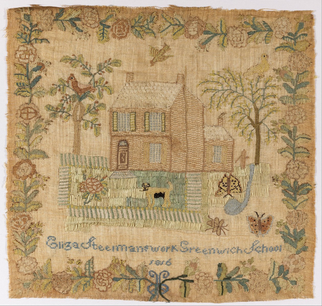 Sampler by American Eliza Steelman