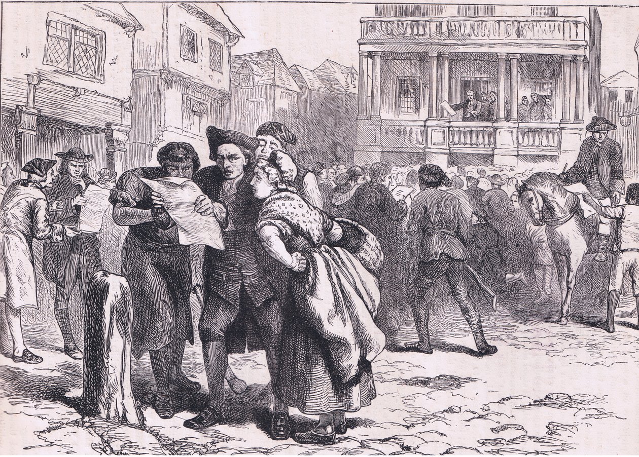 Bostonians reading the Stamp Act (illustration from 