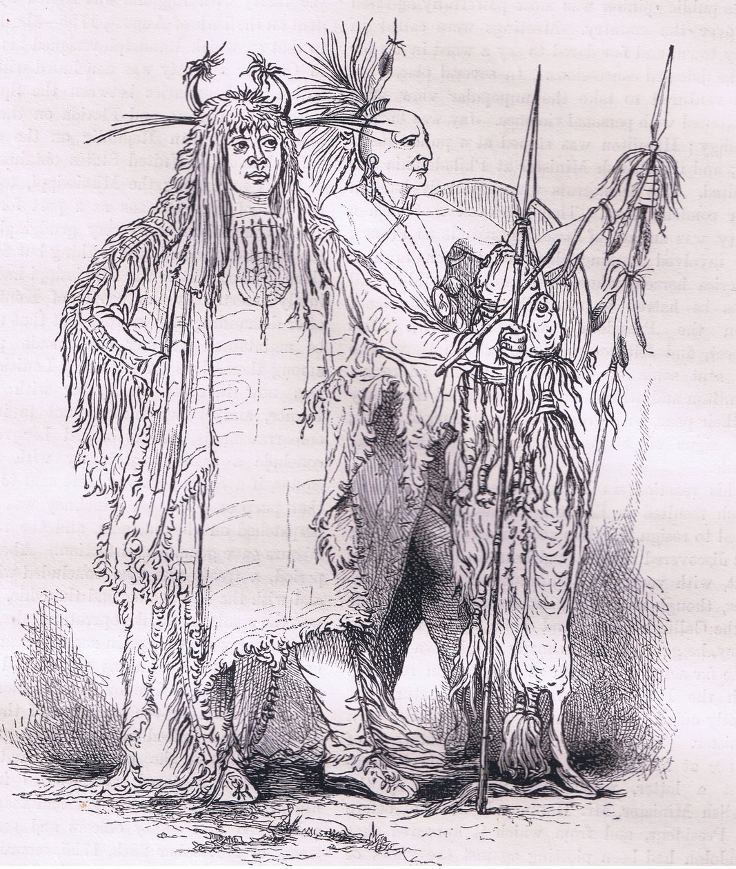 Group of frontier Indians (illustration from 