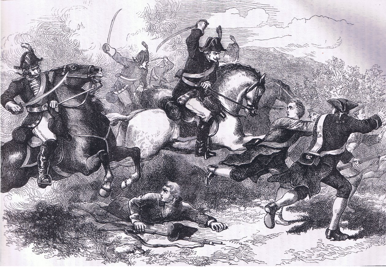 Rout of the loyal recruits, illustration from Cassells History of the United States by American English school