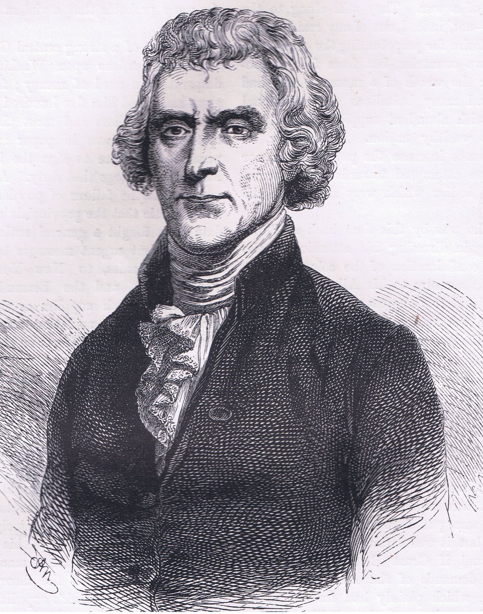 Thomas Jefferson, illustration from Cassells History of the United States by American English school