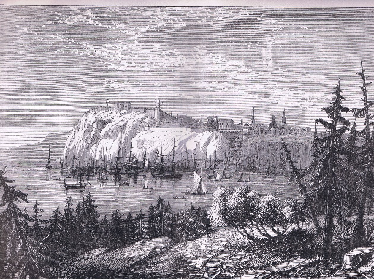 View of Quebec, illustration from Cassells History of the United States by American English school
