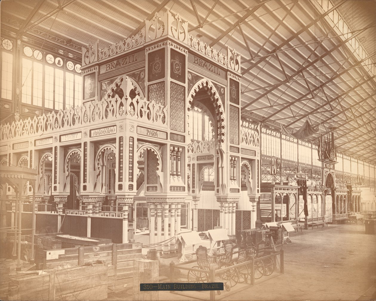 Brazilian and Netherlands section, Main Building, Centennial International Exhibition, Philadelphia by American Photographer