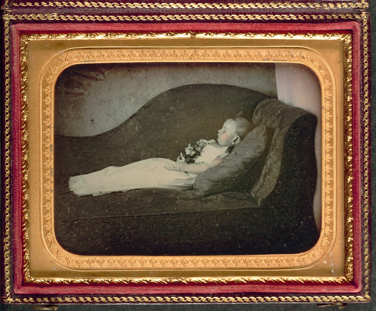 Dead Child On a Sofa by American Photographer