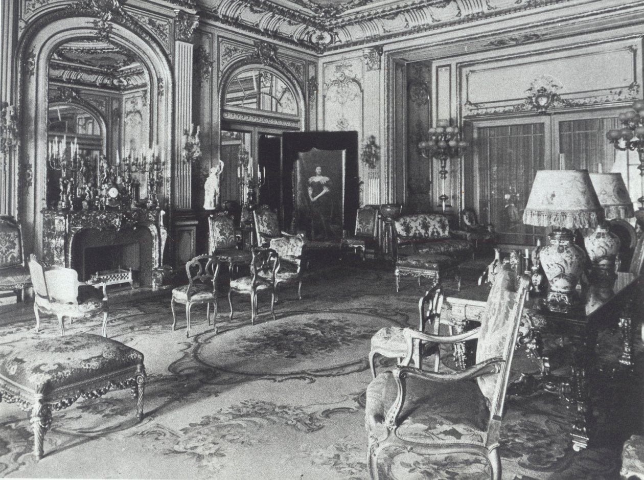 Drawing Room in the Astor Family House, Fifth Avenue, New York by American Photographer