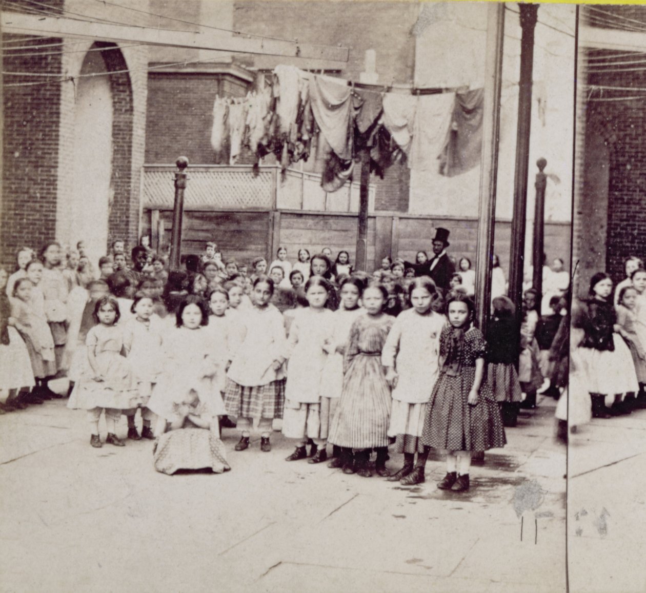 Female Guardian Society, Home for the Friendless, 29th Street, New York, July 4, 1864 by American Photographer