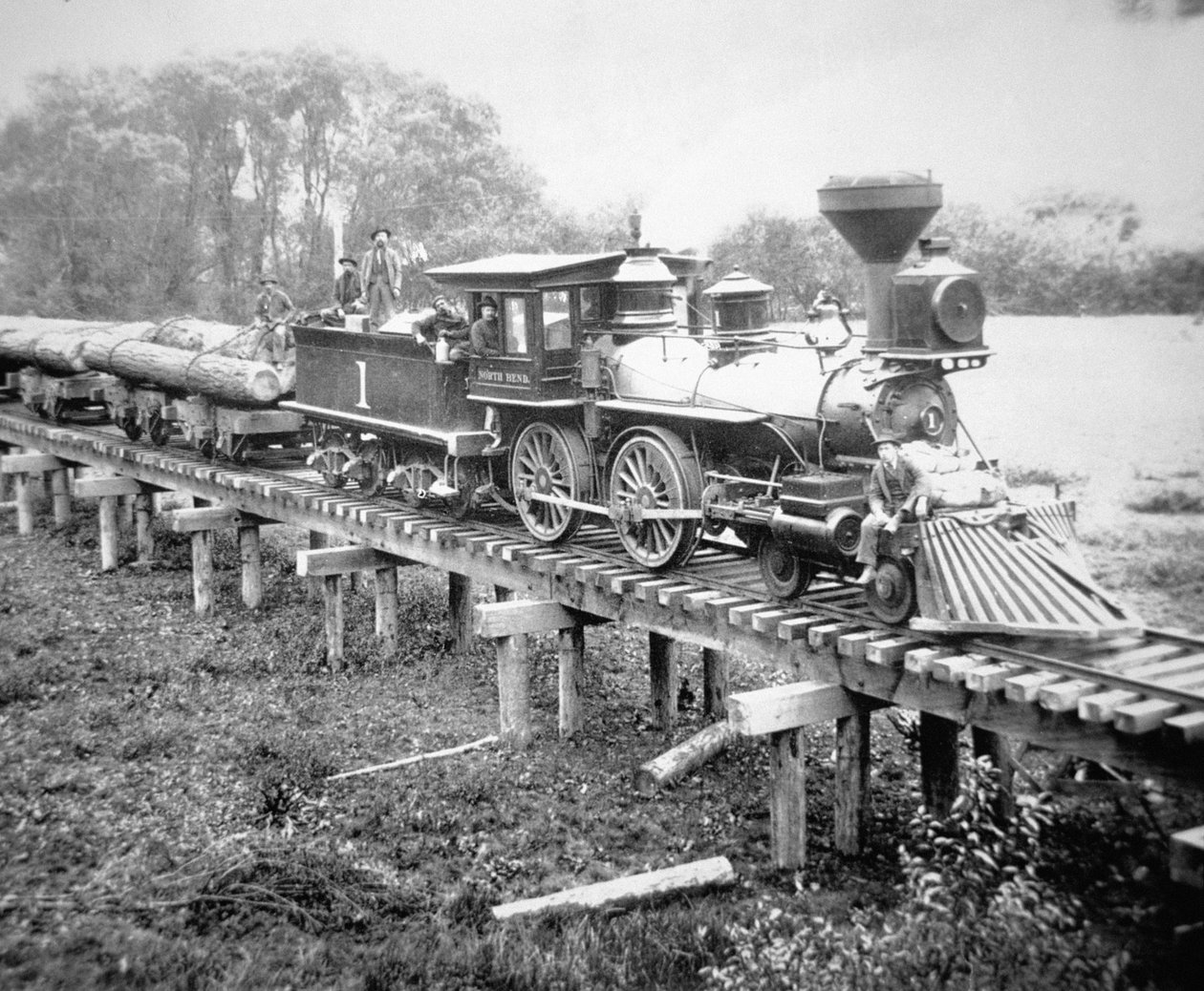 Freight Train, Coss County, Oregon, c.1880 by American Photographer