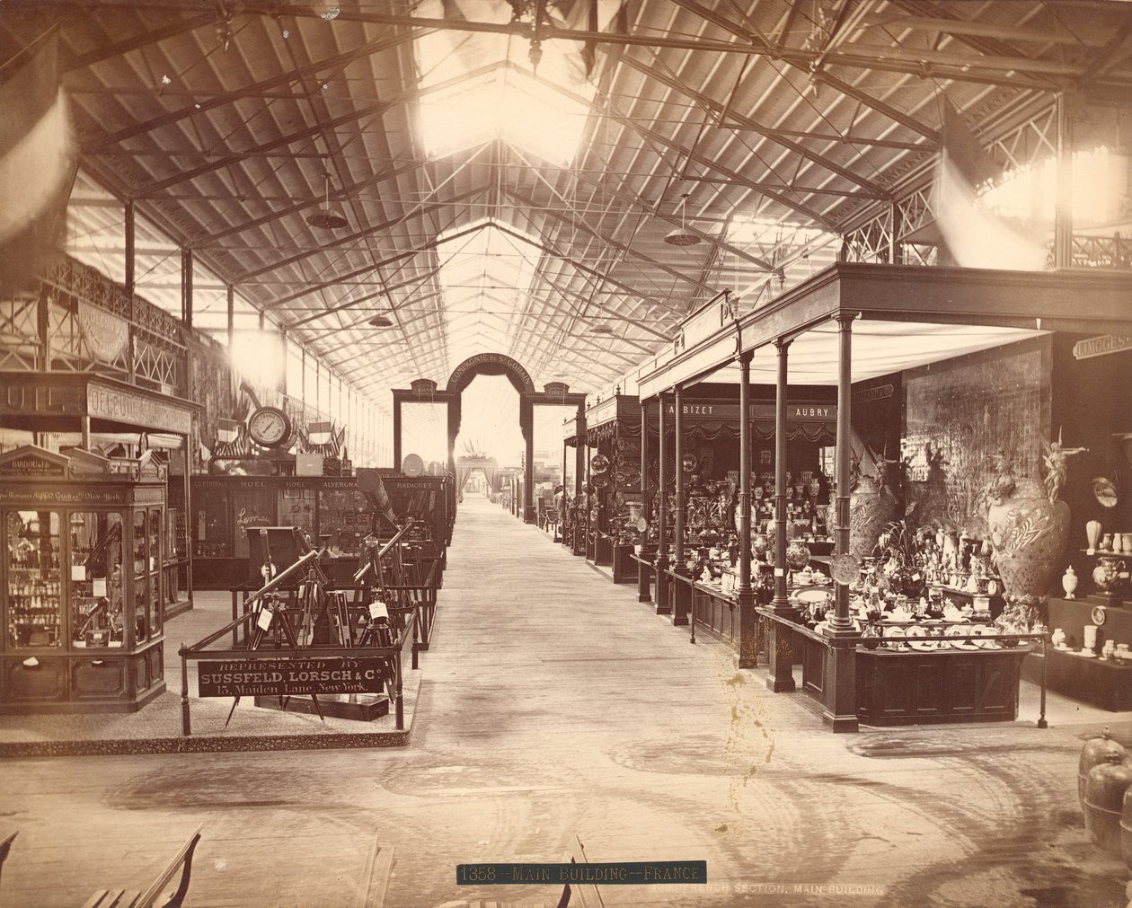 French Section, Main Building, Centennial International Exhibition, Philadelphia, 1876 by American Photographer