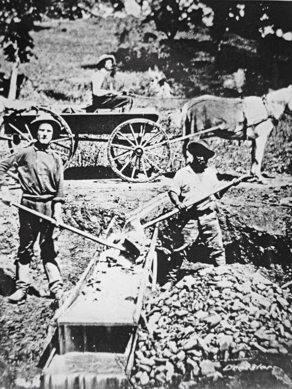 Gold prospectors using a 