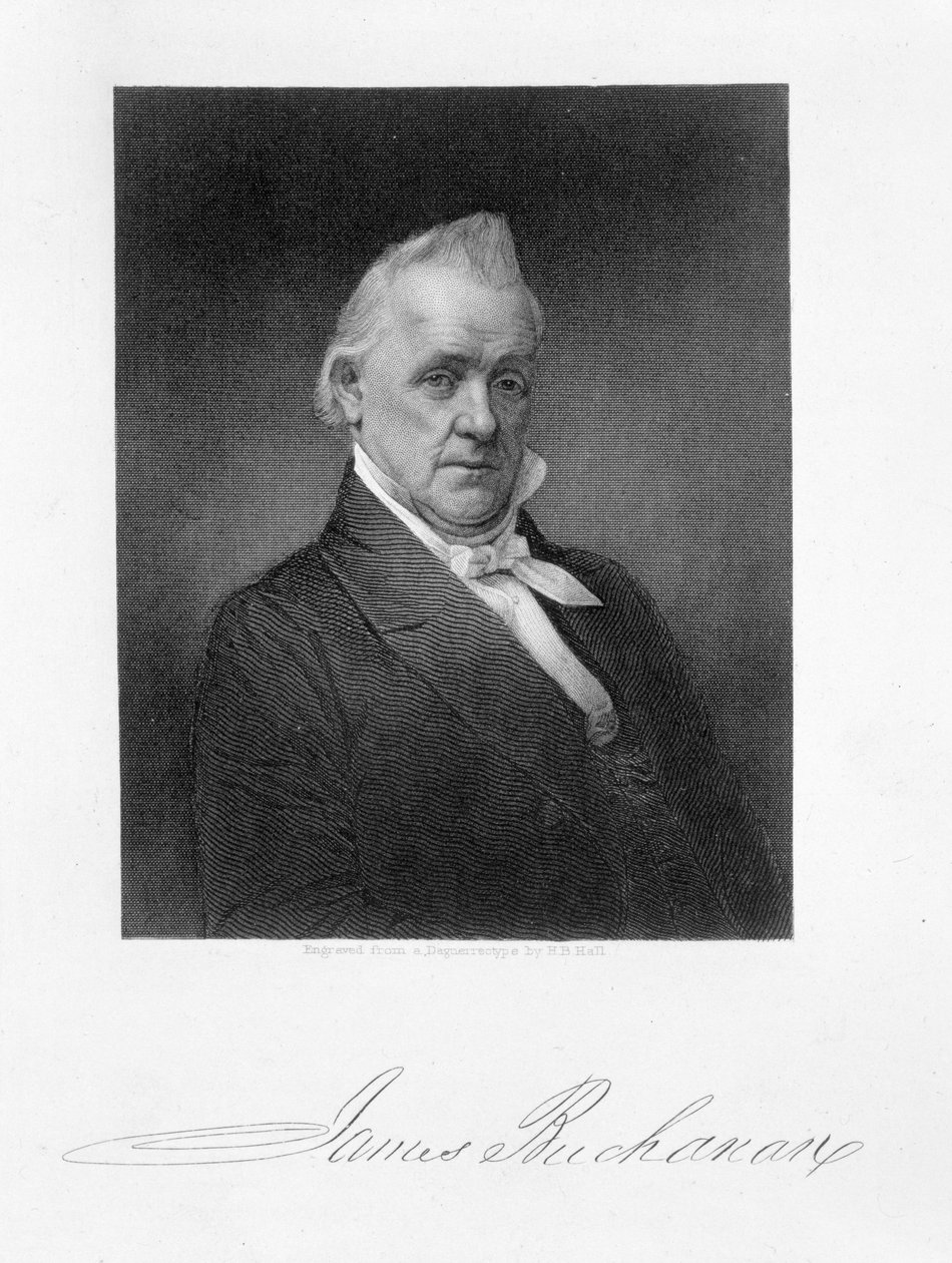 James Buchanan, engraved by Henry Bryan Hall after a daguerreotype by American Photographer