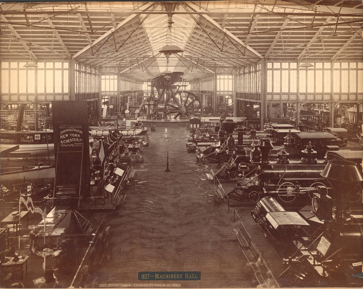 Machinery Hall, from the North End, Philadelphia Centennial International Exhibition, 1876 by American Photographer