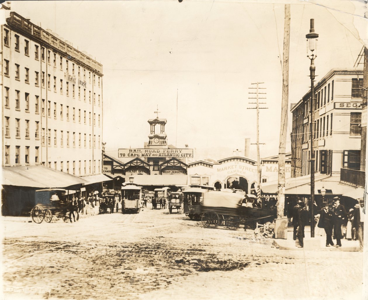 Market Street at Delaware River Front by American Photographer